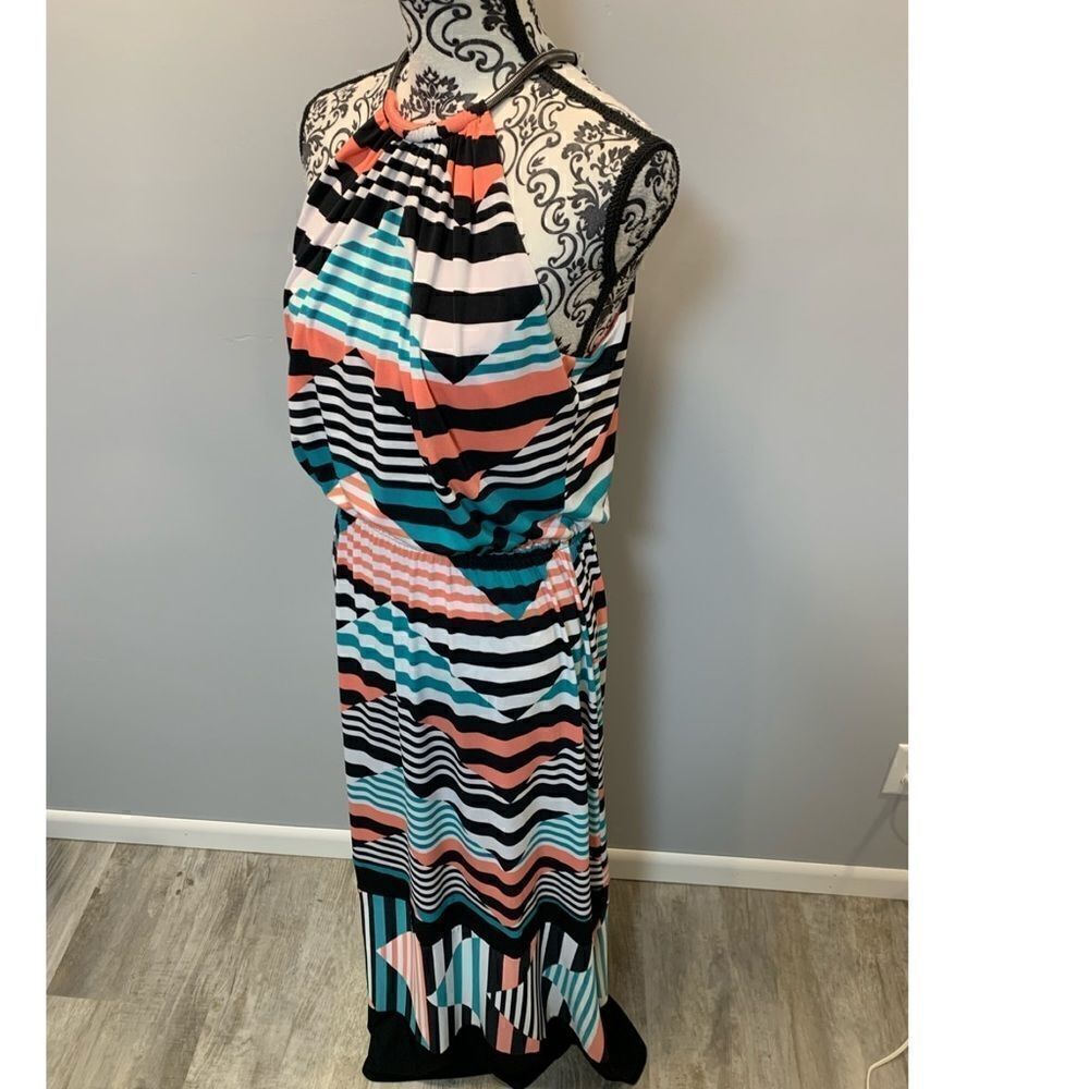Jessica Simpson multicolored striped maxi - Picture 5 of 14